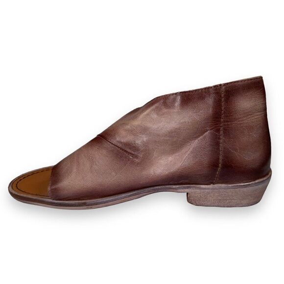 Free People Mont Blanc Leather Sandals Distressed Taupe Women's 10 / EU 40 - Picture 6 of 11